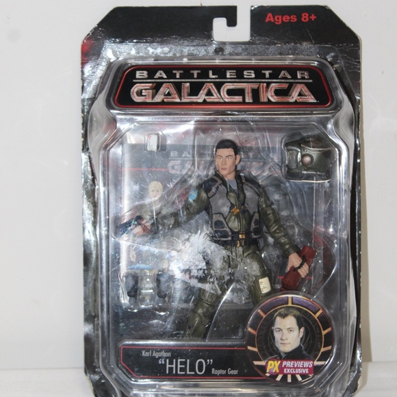 Battlestar Galactica.  Kurl Agathon.  "Helo" Raptor Gear. Action Figure. - Picture 6 of 6